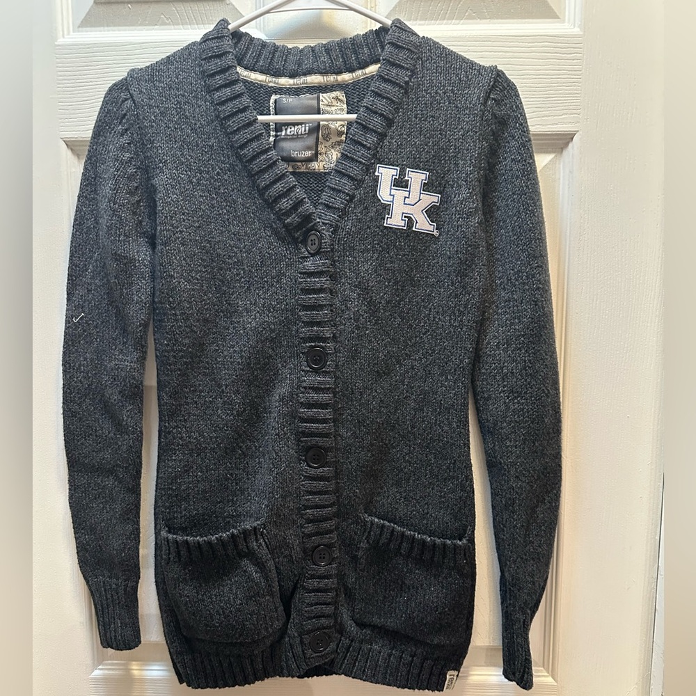 Grey UK Varsity style sweater Women’s Small